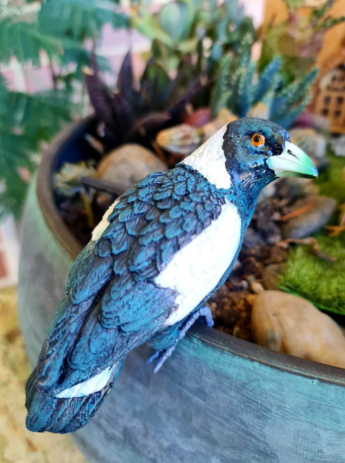 AUSSIE BIRD POT SITTER - MAGPIE