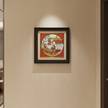 Cheriyal village life painting, framed wall decor.