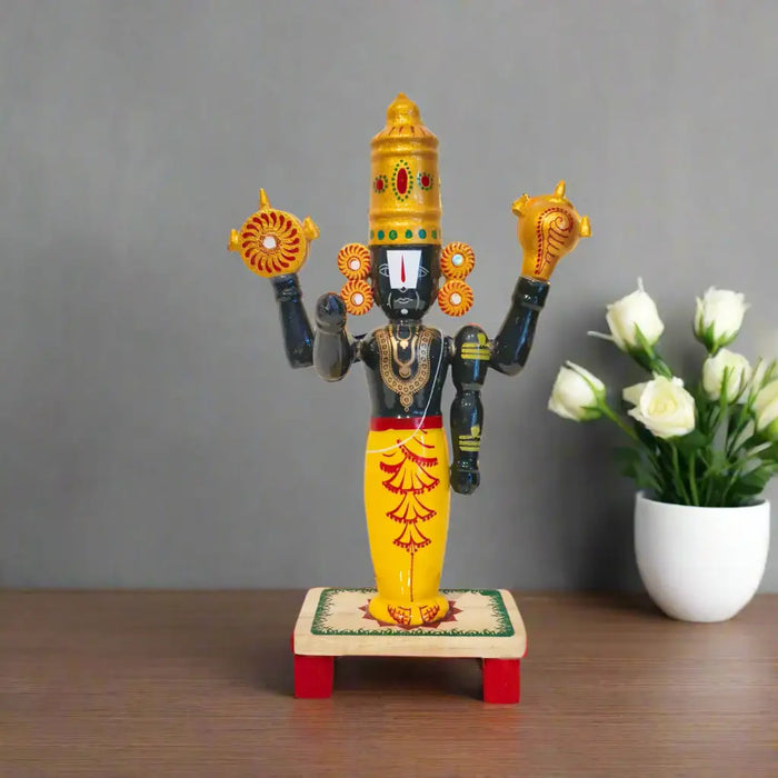 Authentic Etikoppaka Balaji - Lacquer-ware Divine Figurine   Etikoppaka Lacquerware