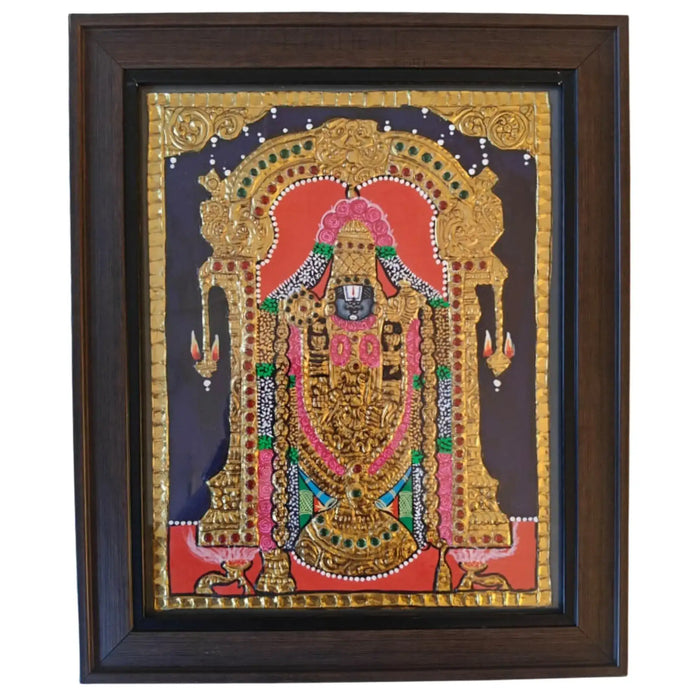 Authentic Tanjavur Srinivasa Painting of grace, an artistic depiction.