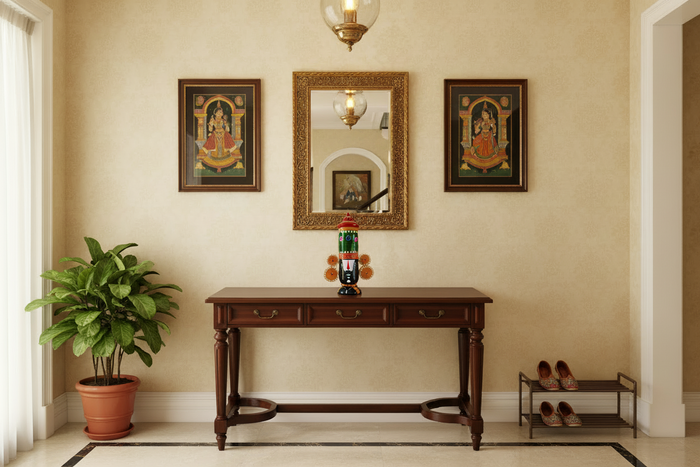 Authentic Turned Wood Etikoppaka Venkateswara Decorative Piece   Etikoppaka Lacquerware