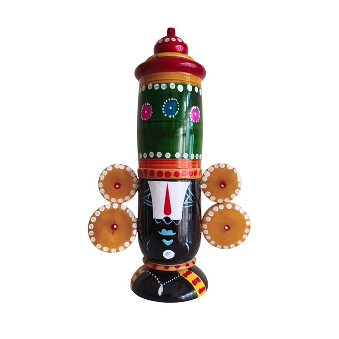 Authentic Turned Wood Etikoppaka Venkateswara Decorative Piece   Etikoppaka Lacquerware