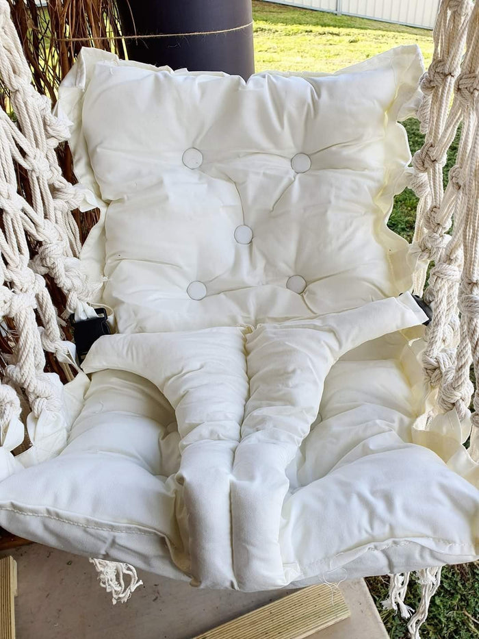 BABIES - KIDS SIZE CUSHIONED MACRAME SWING SEAT