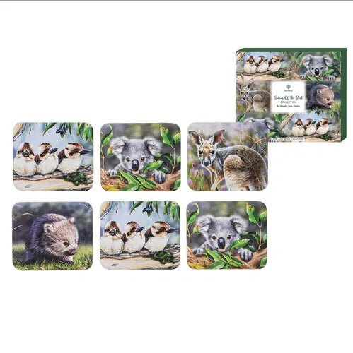 BABIES OF THE BUSH - 6PK COASTER SET - AUSSIE ANIMALS