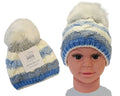 Baby Boys Knitted Pom-Pom Hat with Lining (0-12 Months) Bw 0503-0333s