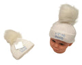 Baby Boys Knitted Pompom Hat - I Love Daddy (0-6 Months) Bw-0503-0471