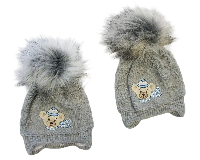 Baby Boys Pom-Pom Hat with Cotton Lining (0-18 Months) Bw-0503-0326g