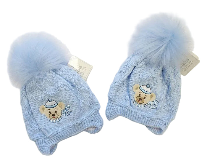 Baby Boys Pom-Pom Hat with Cotton Lining (0-18 Months) Bw-0503-0326w