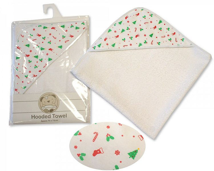 Baby Hooded Towel -Christmas-061z