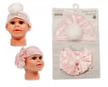 Baby Turban Hat and Headband (OneSize:0-6m) GP-25-1017 - Kidswholesale.co.uk