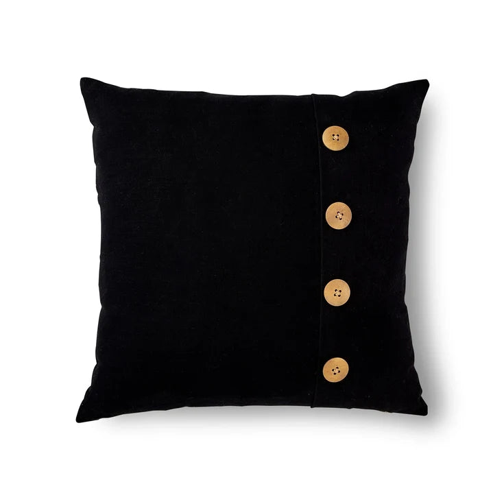 BAILEY BUTTON CUSHION 50CM - BLACK