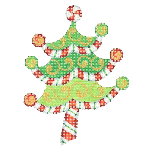 BB 2280 - Peppermint Swirl Tree - Red & White Stripes