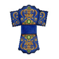 BB 3065 - Shopping Bag - Royal Blue & Gold with Green Jewels
