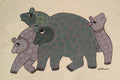 Bear Family Protective Bond – Traditional Gond Painting   Paintings
