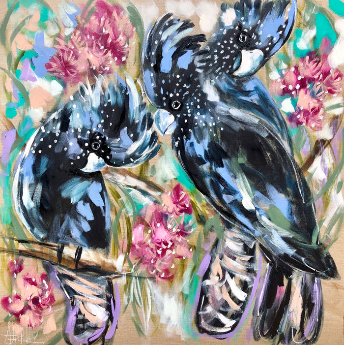 Black Cockatoos & Gum Coaster - Artist Lab