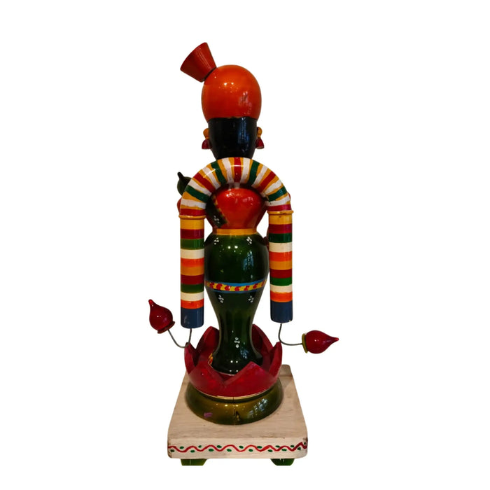 Blessings of Lakshmi – Etikoppaka Padmasana Wooden Idol   Etikoppaka Lacquerware