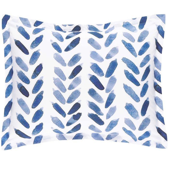 Blue Brush Pillow Sham Sham By Annie Selke