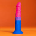 Blush Novelties® Avant P8 Bisexual Pride Dildo - 7.5’’ Textured Silicone Multicolor