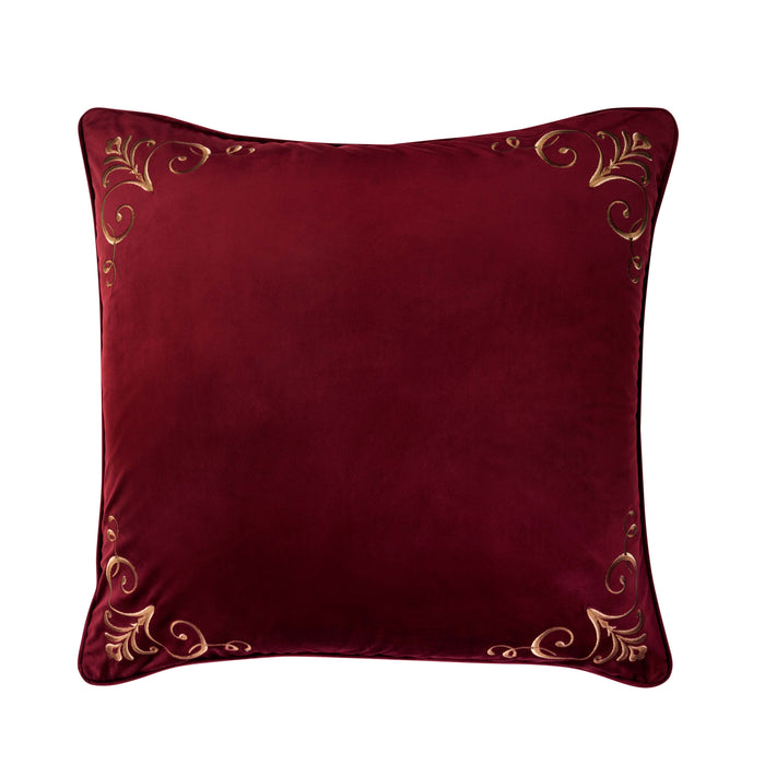 Bordeaux Crimson Euro Sham Euro Sham By J. Queen New York