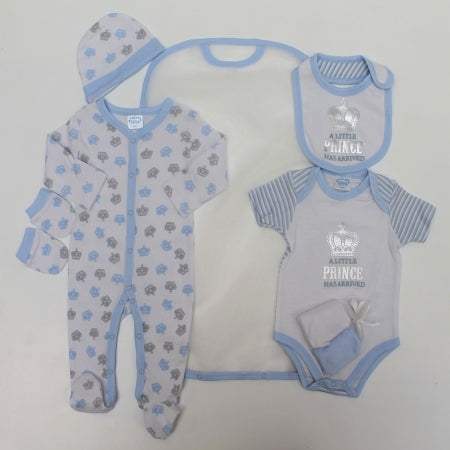Boys 7Pc Mesh Bag Gift Set-"Little Prince Has Arrived" (0-6 Months) 45JTC8892