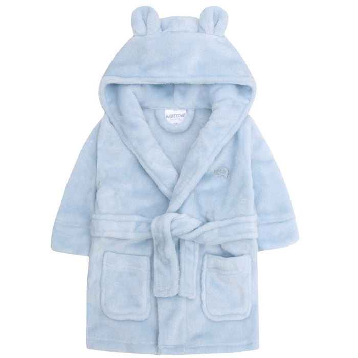 Boys Blue Super Soft Hooded Dressing Gown (PK5) (6-24 Months)-18C205