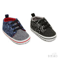 BOYS SHOES W/FOOTBALL PRINT & LACE: (B2264)