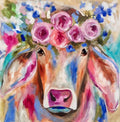 Brahman with Peonies Trivet - Artist Lab