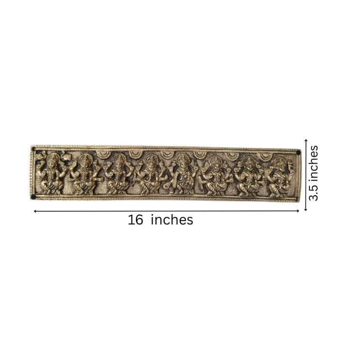 Exquisite Brass Ashta Lakshmi Wall Hanging - Eight Forms of Goddess Lakshmi   Brass Ware