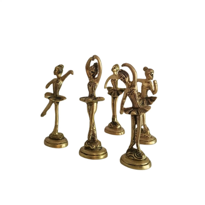 Brass Ballerina Figurines – Handcrafted Dancing Girl Statues for Home Décor   Brass Ware