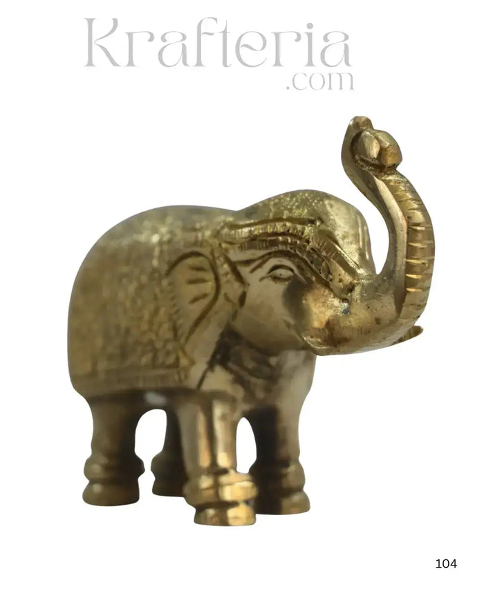 Brass Elephant Idol for Vastu, Prosperity, and Good Luck   Brass Ware