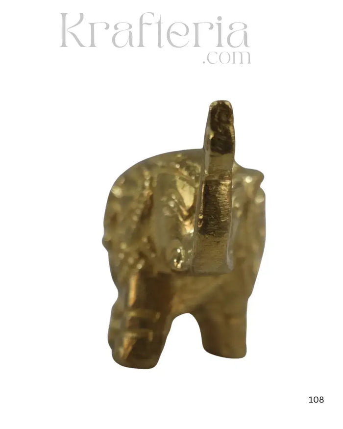 Brass Elephant Idol for Vastu, Prosperity, and Good Luck   Brass Ware