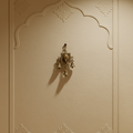 Brass Finish Sacred Shankha Wall Hanging   Brass Artwork