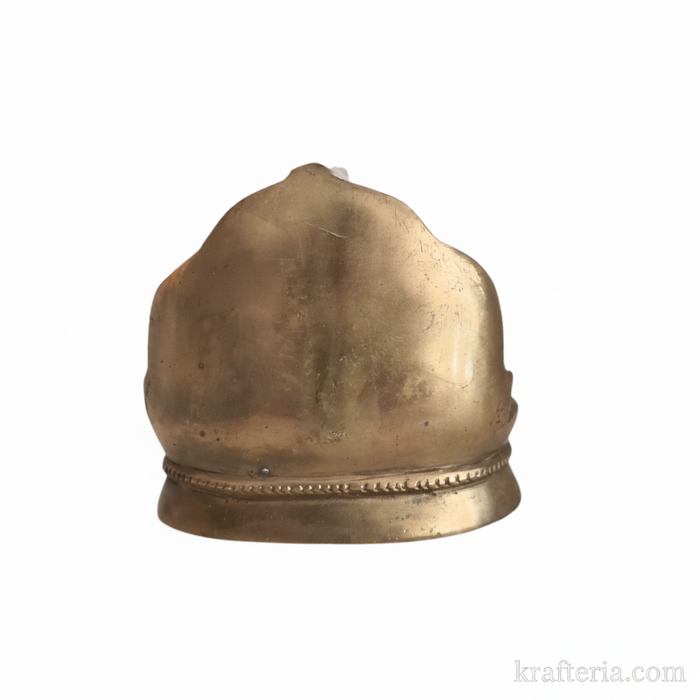 Gajalakshmi brass diya, a beautiful oil lamp with Goddess Lakshmi and elephants.