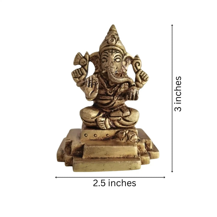 Brass Ganesha Idol: Remover of Obstacles and Bringer of Fortune   Brass Ware