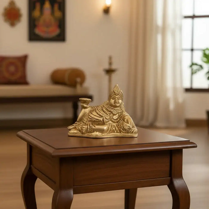 Brass Kubera Statue - Hindu God of Wealth & Prosperity   Brass Ware