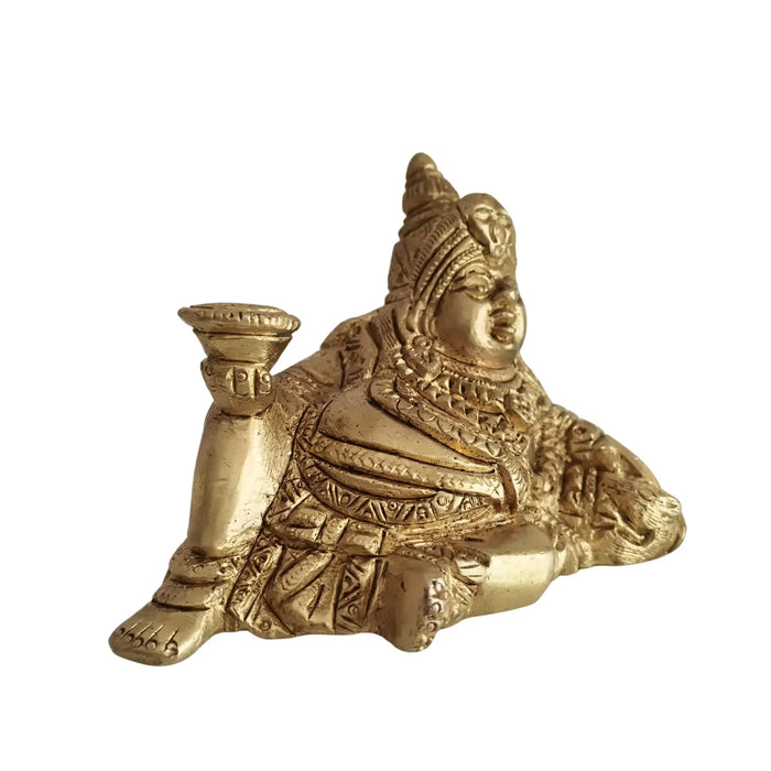 Brass Kubera Statue - Hindu God of Wealth & Prosperity   Brass Ware