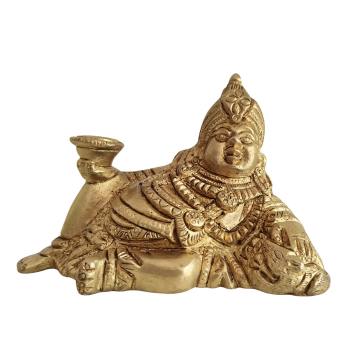 Brass Kubera Statue - Hindu God of Wealth & Prosperity   Brass Ware