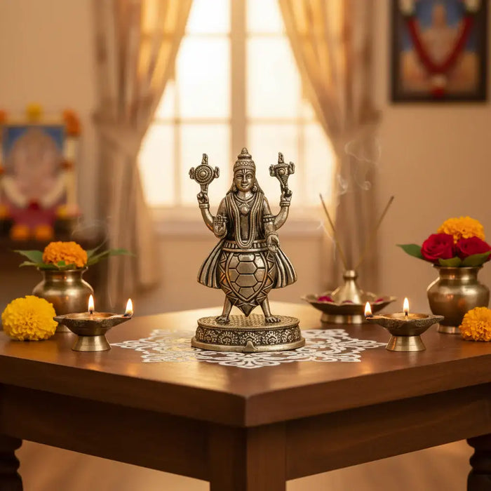 Handcrafted Brass Kurma Avatar Idol – Vishnu Tortoise Form Statue for Puja & Home Decor   Brass Ware