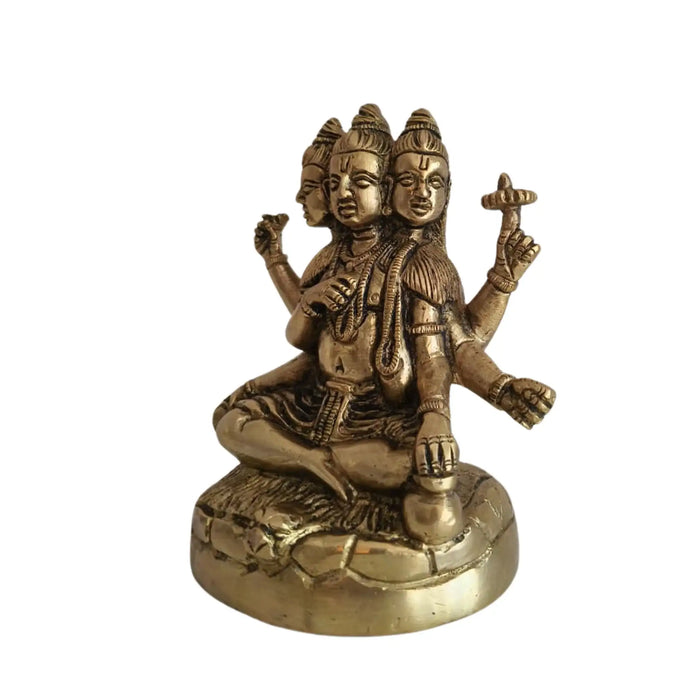 Brass Lord Brahma Statue, ideal for gifting and decor, crafted from brass.