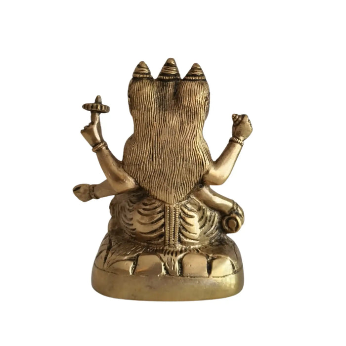 Brass Lord Brahma Statue, intricately detailed, perfect for gifting and decor.