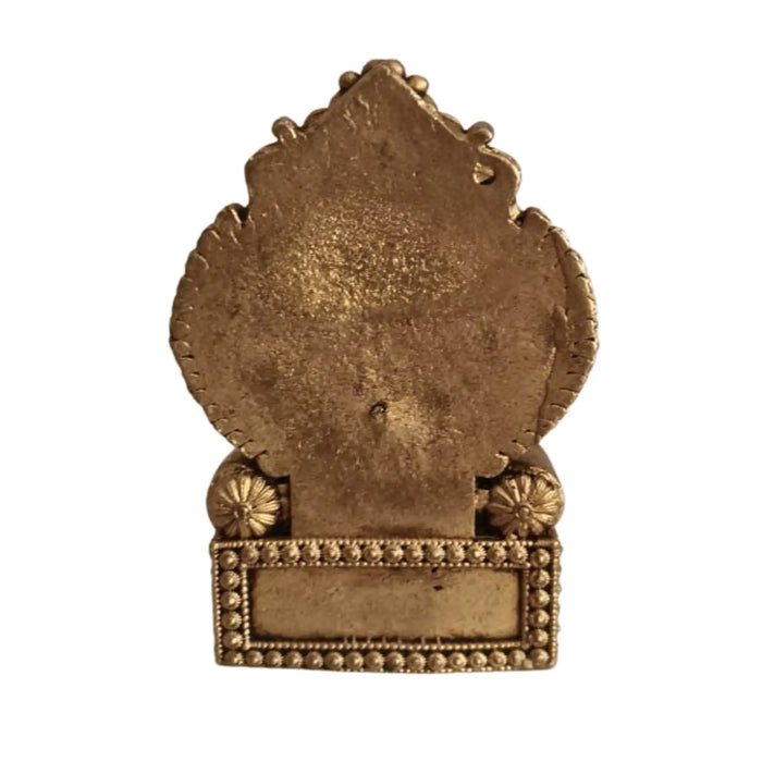 Brass Lord Ganesha Idol Seated on Throne – Royal Vigneshwara   Brass Ware
