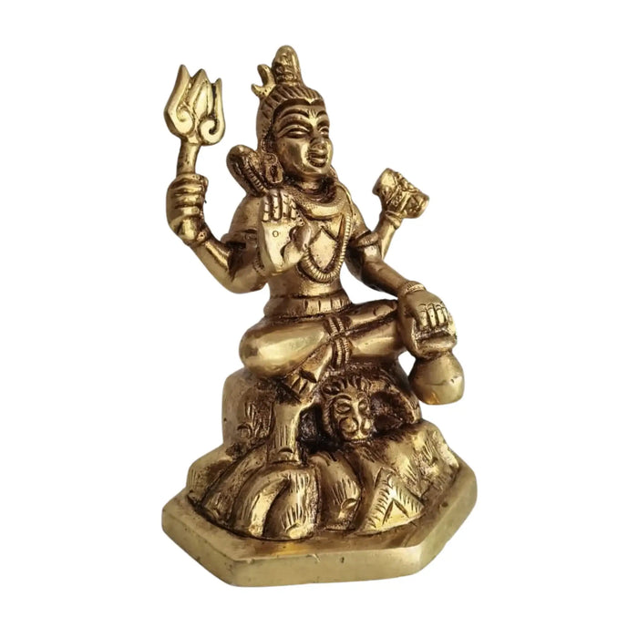 Brass Lord Shiva Idol – Mahadev Statue for Spiritual Home Decor   Brass Ware