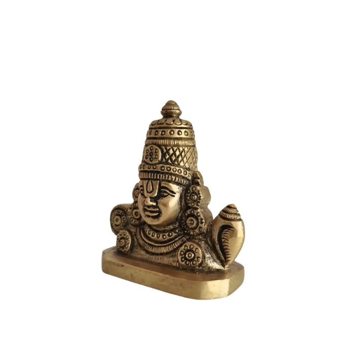Brass Lord Venkateswara Face Idol (Tirupati Balaji)   Brass Ware