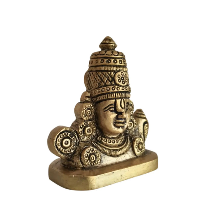 Brass Lord Venkateswara Face Idol (Tirupati Balaji)   Brass Ware