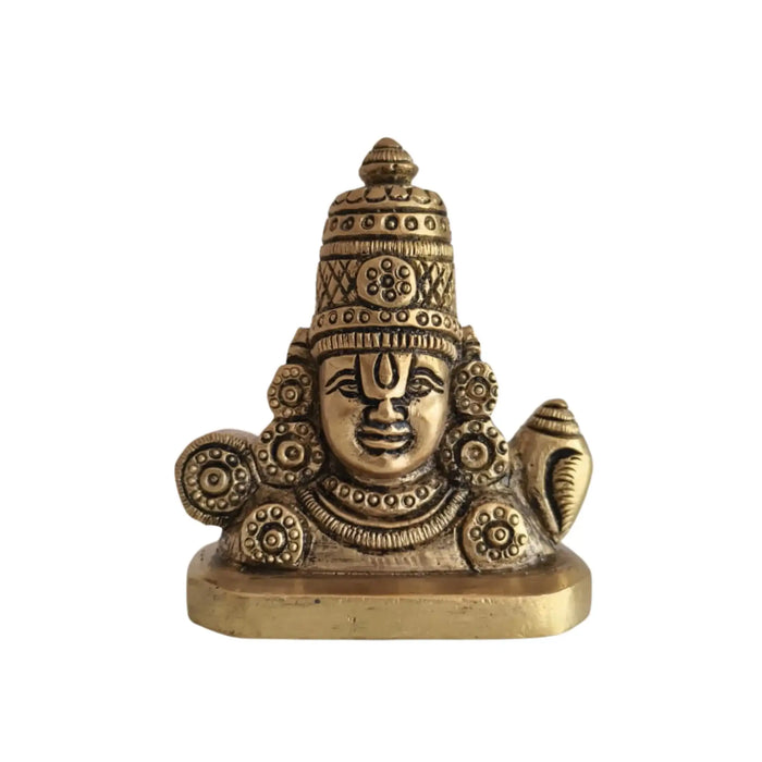 Brass Lord Venkateswara Face Idol (Tirupati Balaji)   Brass Ware