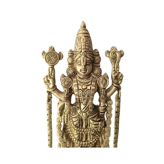 Brass Lord Venkateswara Idol (Balaji): Embodiment of Prosperity and Grace   Brass Ware