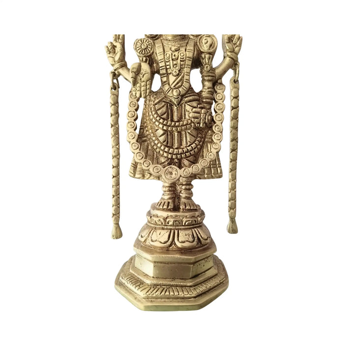 Brass Lord Venkateswara Idol (Balaji): Embodiment of Prosperity and Grace   Brass Ware