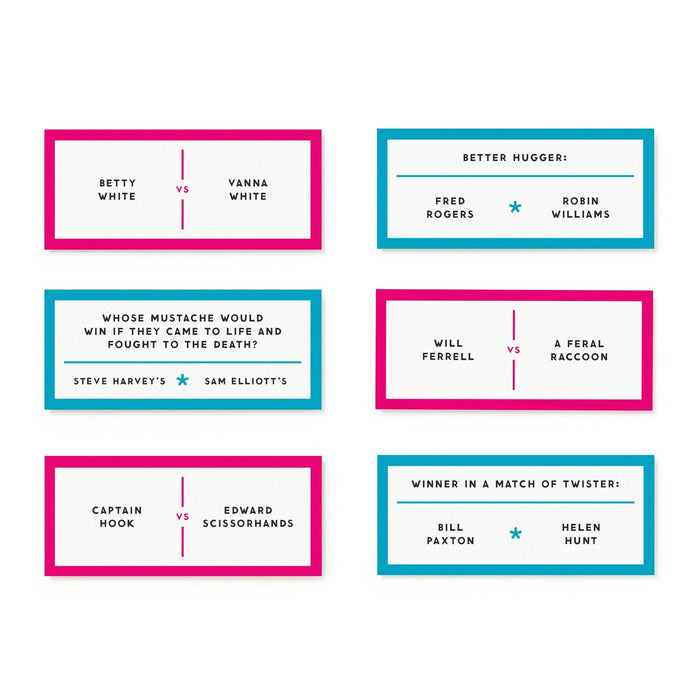 Brass Monkey Debatable Battle Edition party game featuring 200 hypothetical debate cards for family game nights and parties