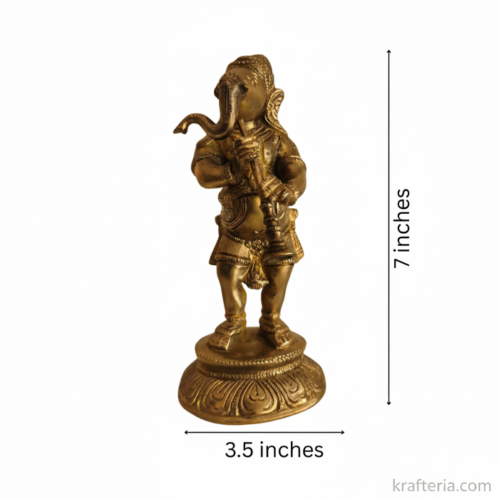 A gleaming brass Ganesha statue, perfect for home or spiritual decor.