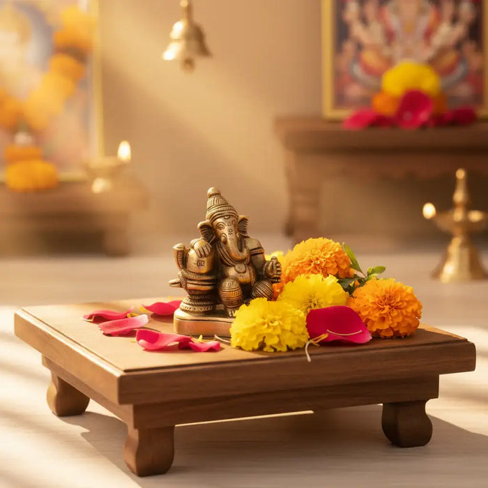 Brass of Lord Shiva and Ganesha Idol Together   Brass Ware